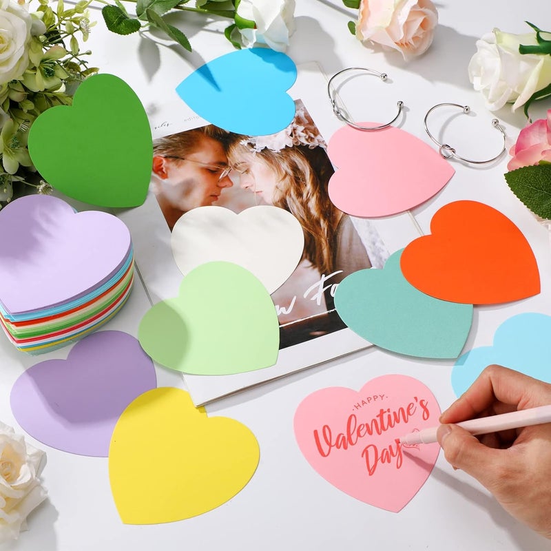MixTeach 360 Pcs Heart Cutouts Paper Hearts Heart Shape Cut-Outs Assorted Color Paper Die Cuts for Valentine’s Day Kids DIY Craft Art Project Home School Classroom Decorations Bulletin Board Decor - Image 3